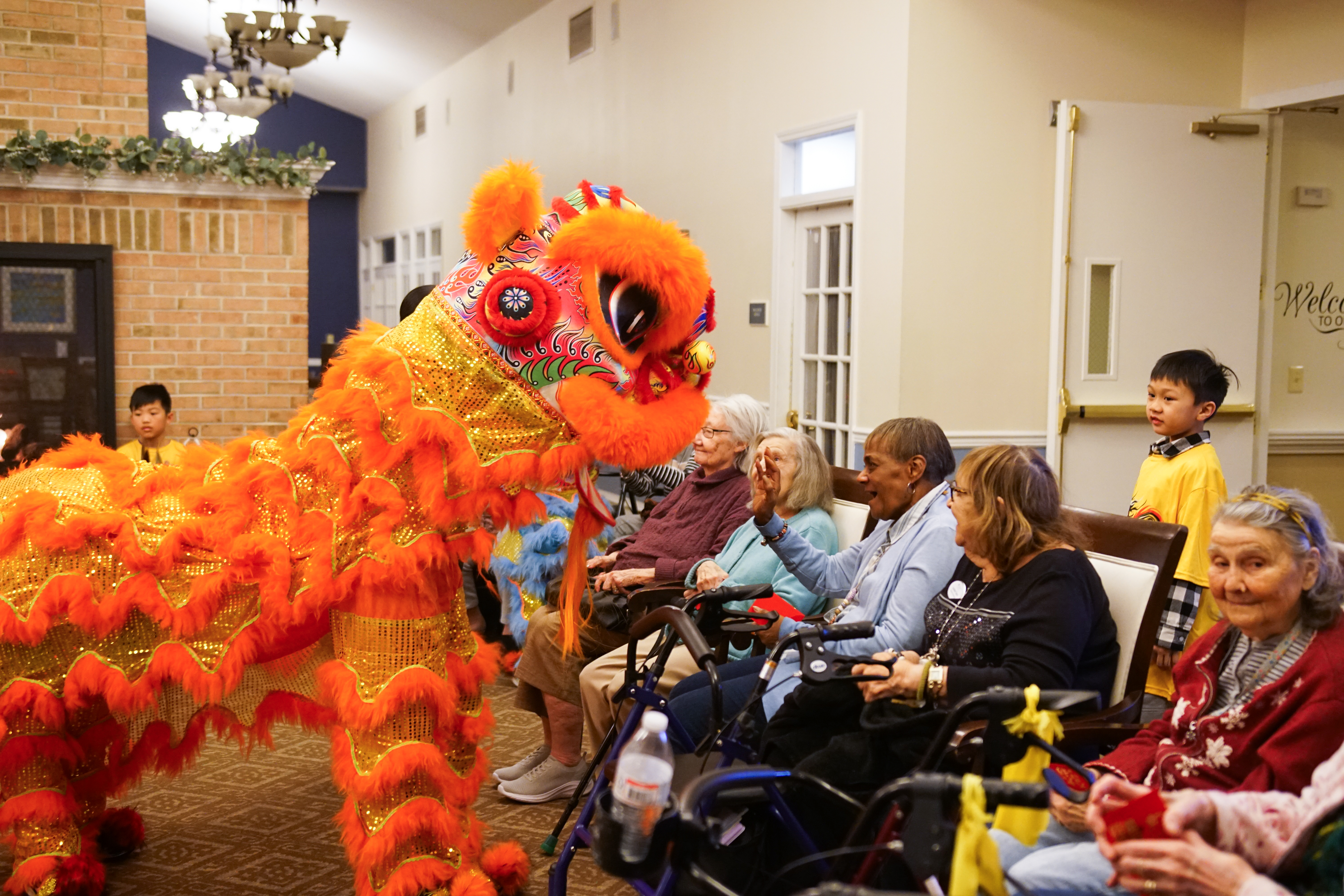 South Jersey Lion Dance senior center performance